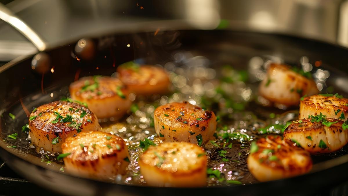 searing scallops in pan