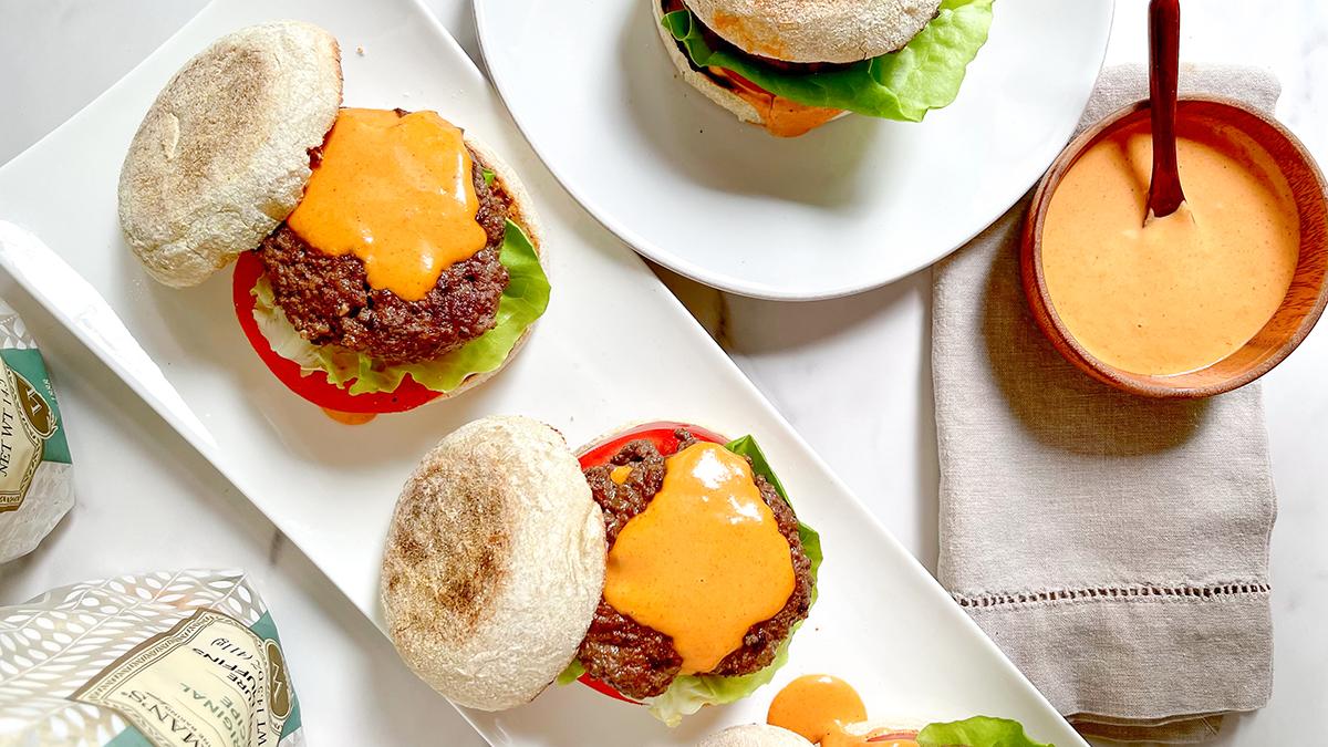 Geoffrey Zakarian's Wolferman's English Muffin Burger