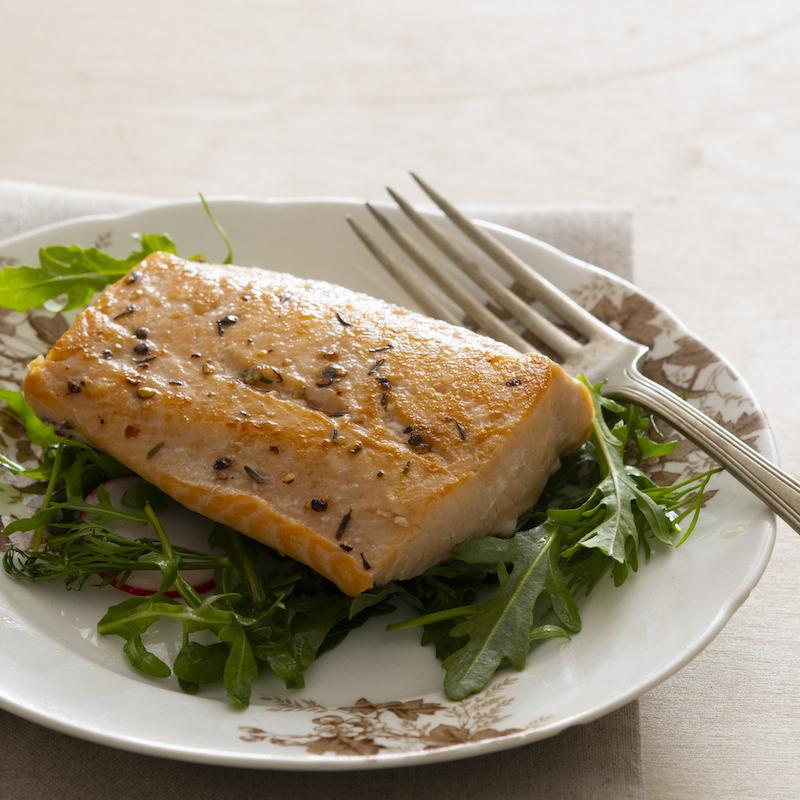 Baked Pink Salmon with Lemon and Herbs