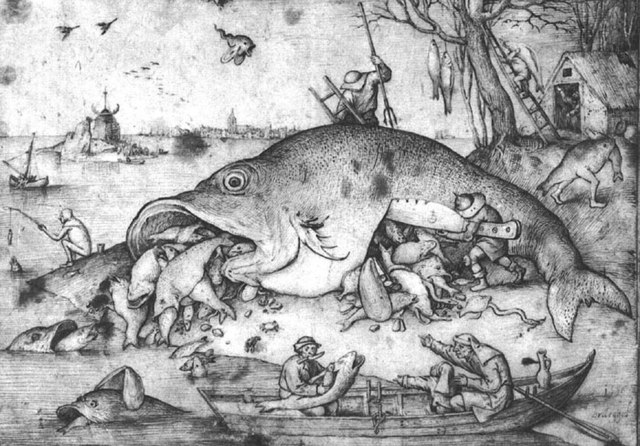 https://www.vitalchoice.com/blog/wp content/uploads///fish art Pieter Bruegel the Elder Big Fishes Eat Little Fishes